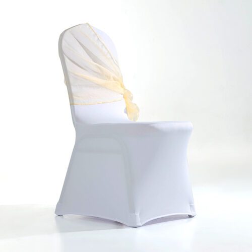GALAXY White polyester spandex banquet wedding white chair covers hotel meeting elastic chair cover