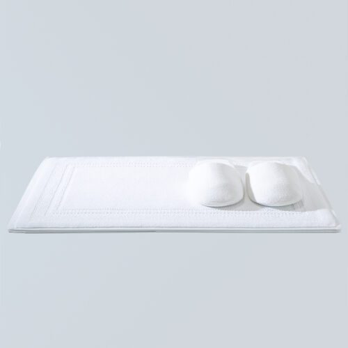 Luxury Absorbent Cotton Bath Mat Floor Towel Set with Jacquard Foot Design for Hotel and Spa