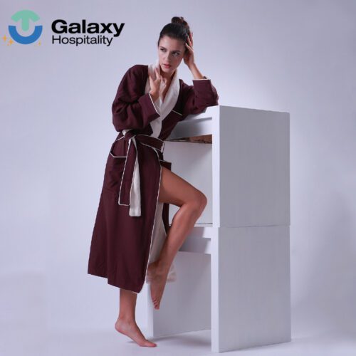 Five-Star Hotel Double-Layer Velvet Bathrobe – Custom Logo Luxury Thick Robe for Spa & Resort
