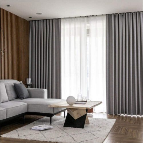 Luxury 5-Star Hotel Blackout Curtains Fireproof Polyester Modern Drapes for Bedroom & Home