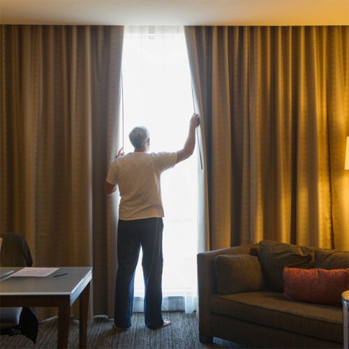 Luxury Chenille Blackout Curtain Fabric 95% Shading Thermal and Soundproof Drapes for Hotel and Bedroom