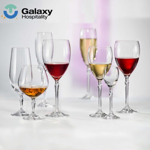 Custom Hand-Blown Origami Ribbed Crystal Glasses – Elegant Goblets for Wine & Water