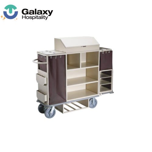 GALAXY Stainless Steel Housekeeping Trolley for 5-Star Hotel Guestroom | Durable Luxury Hotel Cleaning CartÂ