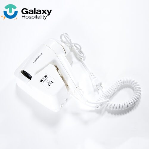 GALAXY Wall Mounted 1300W Electric Hair Dryer – Ideal for Hotel Room and Bathroom Use