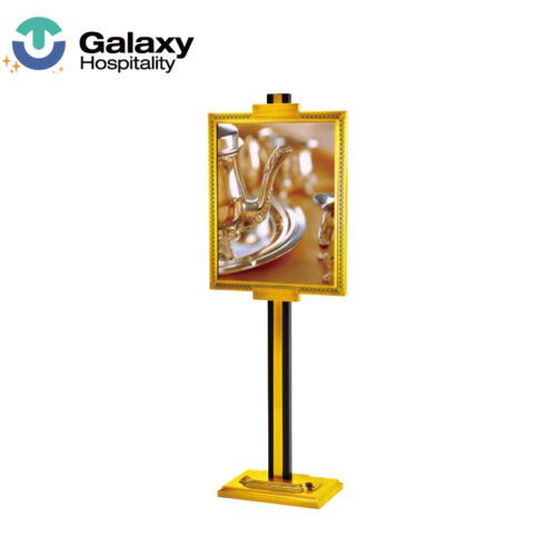 Galaxy Hotel lobby sign stands, lobby welcome board, hotel lobby signage and display stand