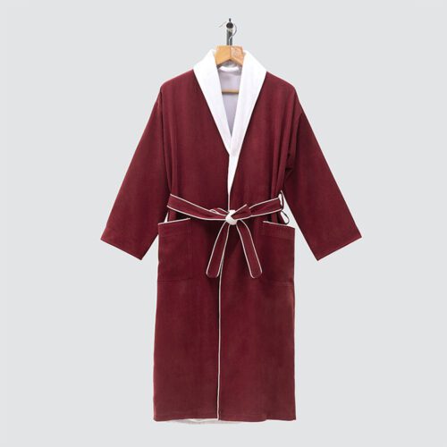 GALAXY Wholesale white 100% cotton terry hotel bathrobe for guest,luxury spa hotel robe