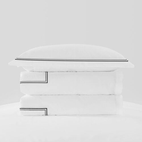 500TC Egyptian Cotton Hotel Duvet Set – Double Size with Custom Embroidery for Luxury Hospitality