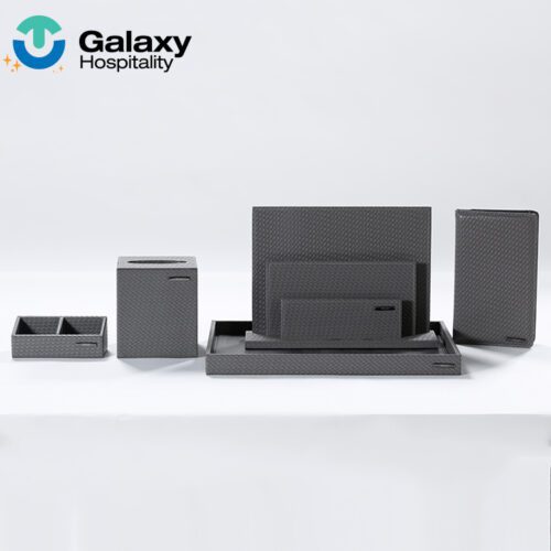Galaxy Luxury Hotel Room Leather Accessories Full Set Hotel Leather Product